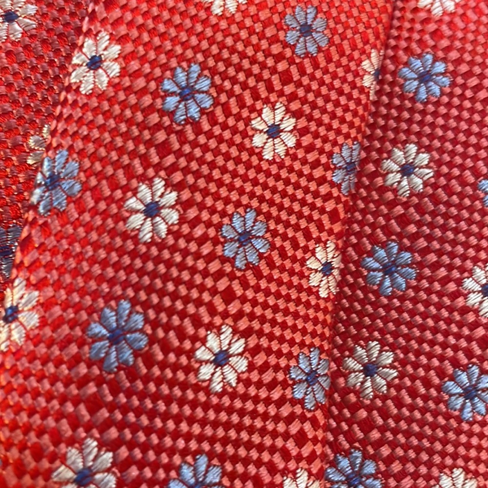 Fernando Pena flower silk tie